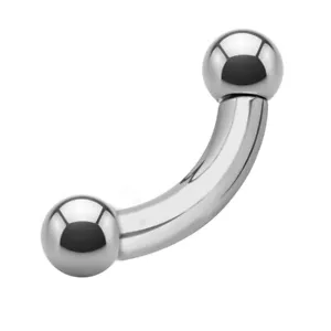 Treuheld® - Piercing Banane - Stahl - Silber - Dick - 18 Größen (4606v) - Bild 1 von 4