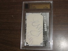 JERRY LEWIS - Famous Fabrics Hooray for Hollywood Cut Signature Autograph 1/1