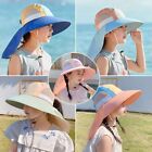 Wide Brim Baby Sun Hat With Neck Flap Strap Bucket Hat New Beach Hats  Outdoor