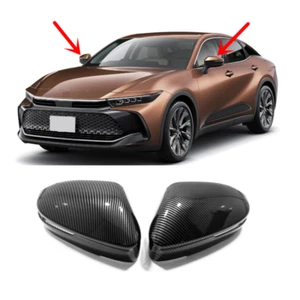 For Toyota Crown 2023-2025 Carbon Fiber Side Mirrors Rearview Trim Cover - Foto 1 di 9
