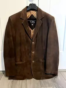 REMY LEDER HERREN DUNKELBRAUN SPORT MANTEL JACKE, 3 KNÖPFE, MAKELLOS - EUC!, 42 - Bild 1 von 6