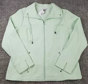 Christopher & Banks Women’s Full Zip Jacket Size Large Pockets Mint - Picture 1 of 7