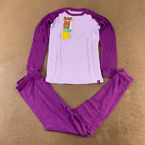 Vaenait Baby Girls US 8 Purple Raglan Long Sleeve Snug Fit 2 Piece Pajamas NWT - Picture 1 of 8