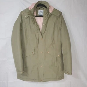 Neu ohne Etikett Magellan Damenmantel grün/rosa Parka Reißverschluss & Schnappschnappschuss Größe Large siehe Fotos  - Bild 1 von 8