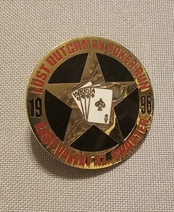 Vtg 1996 Lost Dutchman Poker Run East Valley AZ Motorcycle Ride Lapel Vest Pin - Picture 1 of 2