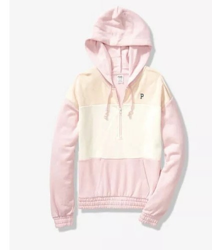 UNDERCOVER Felpa con cappuccio Victoria's secret rosa 1 2 zip color block pullover rosa gesso grande