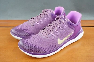 Nike Zoom Free RN Zapatos Juveniles 6Y Púrpura Malla Parte Superior Baja Con Cordones Tenis para Correr Foto 1 de 4