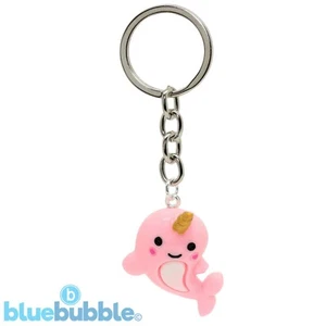 Bluebubble SOMETHING FISHY Narwhal Key Ring Cute Kitsch Girls Unicorn Whale Wish - Foto 1 di 3