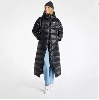 Nike Therma-Fit Down-Fill Women's Sz Medium Full Length Puffer Parka DH4081-010 - Image 1 of 4