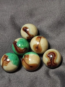 6 HTF 5/8" HAND SELECTED JABO CLASSIC MARBLES $6.99 LOT G3 - Bild 1 von 2