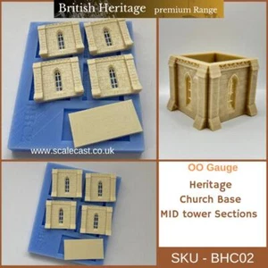 BHC02 Historical Church Mid Tower Sections - For model Railways OO Gauge - Picture 1 of 3