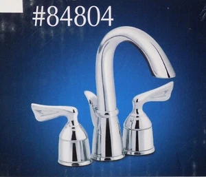 Mini grifo amplio Moen Asceri 84804 2 manijas 4" centro - Imagen 1 de 6