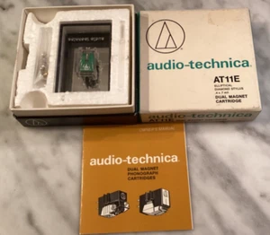 AUDIO TECHNICA AT11E CARTRIDGE & NEW GENUINE AUDIO TECHNICA ATN11E STYLUS IN BOX - Picture 1 of 12