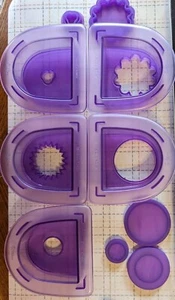 WILTON SUGAR SHEET (gum paste) CUTTING INSERT SETS - Circles And Flowers - Picture 1 of 5