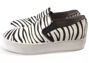 New Sketchers Street Uplift Fury Zebra Brown White Women Sneaker Leather 10 - Picture 1 of 11