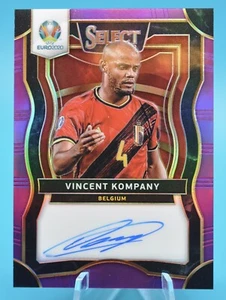 2020 Panini Select 2020 UEFA Euro Vincent Kompany Purple Prizm Auto /75 Belgium - Picture 1 of 2