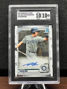 AUSTIN SHENTON 2020 Bowman Chrome 1st Rookie Card RC Auto Tampa Rays SGC 💎 10! - Picture 1 of 2