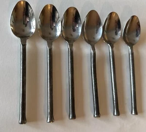 Hampton Silversmiths Emily Antique Stainless 6pc Soup Spoons - Picture 1 of 3