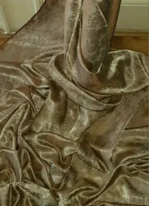 Two tone antiqe gold color Paisley jacquard linning dress fabric 58" wide - Picture 1 of 3