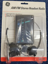 Vintage General Electric AM/FM Stereo Headset Radio Model 7-1627S New!