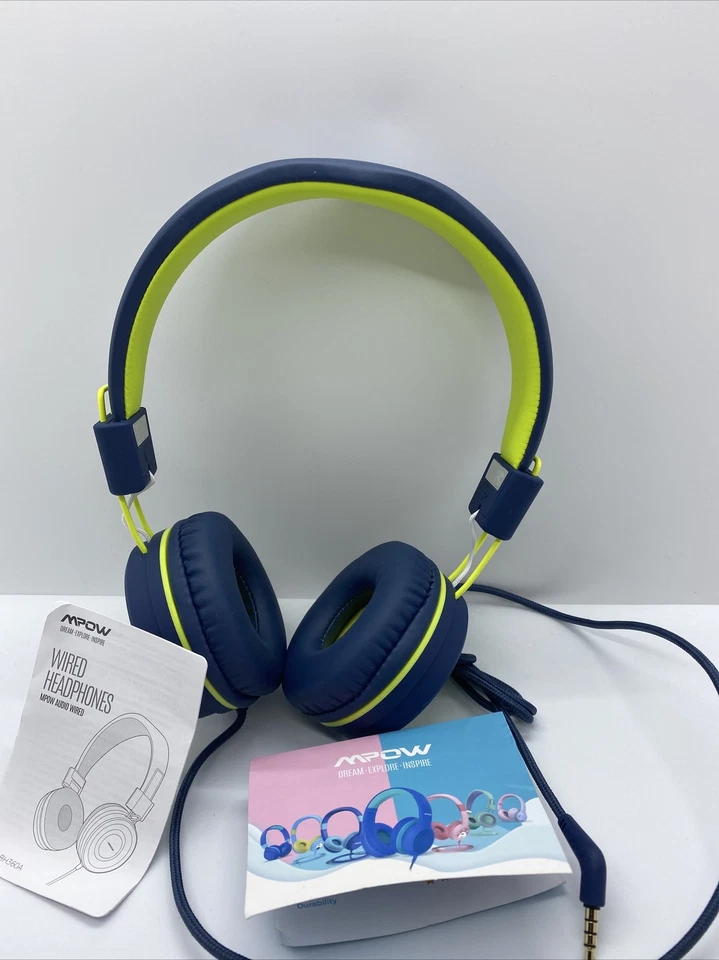 MPOW Kids Boys Over-Ear Wired Headphones Headset Foldable Safe Noise Canceling - Image 1 of 3