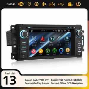 Android 13 Autoradio Jeep Compass Commander Chrysler Dodge Journey Carplay Navi - Imagen 1 de 24