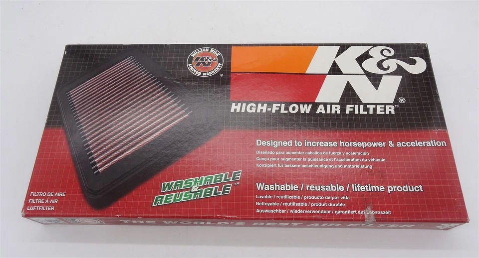 Filtro de ar do motor K&N, compatível com 1997-2005 Chevrolet/Pontiac, 33-2121-1 - Imagem 1 de 2