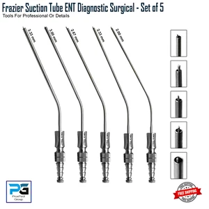 Tubo de succión Frazier aspirador en ángulo (juego de 4) tubos de succión dental quirúrgica - Imagen 1 de 6