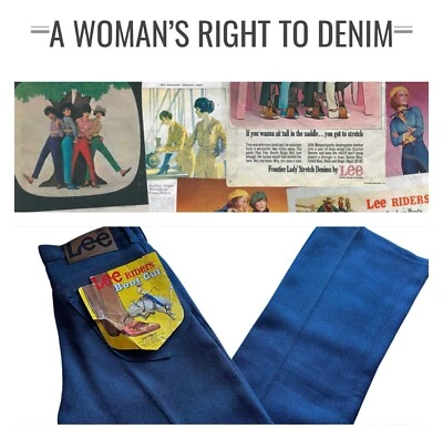 Vintage RARE LEE Riders Boot Cut Denim Blue Jeans Deadstock Women 27” NOS Unisex - Image 1 of 4