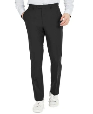 Pantalones de vestir Bar Iii para hombre ajustados 38/30 negros lisos Foto 1 de 4