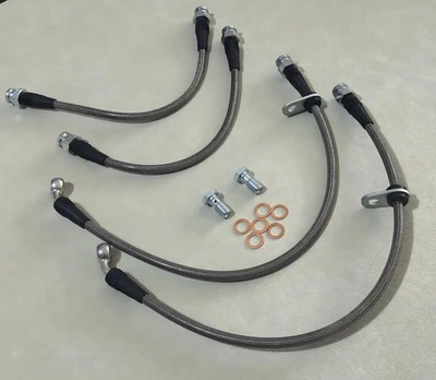 SS Front & Rear Brake Lines for 2004-2008 Acura TL Type S w/ Brembo & Rear Disc - Image 1 of 2