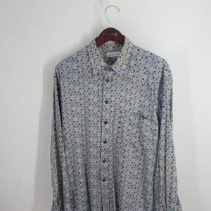 Henry Grethel Geometric Print Classic Button-Up Shirt Multicolor Size L (42cm) - Picture 1 of 8