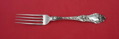 Lily by Frank Whiting Sterling Silver Banquet Fork rare large 8 1/4" - Image 1 of 2