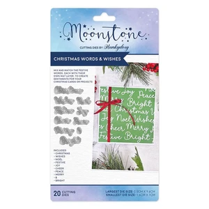 Hunkydory Moonstone - Christmas Words & Wishes Craft Die Set - MSTONE1031 - Picture 1 of 1