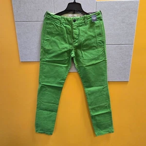 Pantaloni chino Abercrombie & Fitch skinny verde uomo taglia 30 x 32 - Foto 1 di 6