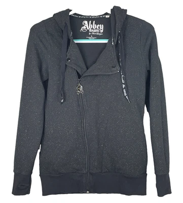 Sudadera con Capucha Y2K Abbey Dawn Avril Lavigne Para Mujer Grande Negra Brillante Calavera Moto Foto 1 de 4