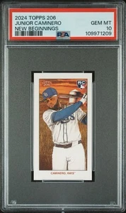 Junior Caminero 2024 Topps 206 New Beginnings RC Rookie SSP PSA 10 GEM MINT - Picture 1 of 3