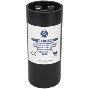 Appli Parts Condensador de arranque motor 200-240 Mfd (microfaradios) uF 110-125 VAC Unive - Imagen 1 de 8