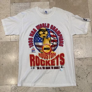 VTG Starter NBA 1995 Houston Rockets ‘94-95 Back To Back W/NBA STICKER Size M - Picture 1 of 9