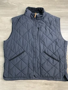 J Crew Vest Mens Large Black Sussex Primaloft Diamond Quilted Insulated Zip Up - Picture 1 of 7