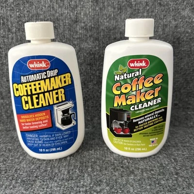 WHINK LOT 2 Automatic Drip & Natural Coffee Maker Cleaner 10oz Full Bottles - Image 1 of 4