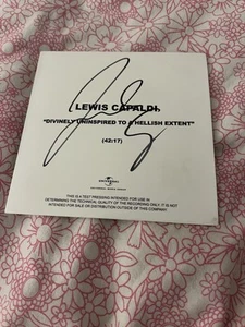 Lewis Capaldi - Divinely Uninspired SIGNED/AUTOGRAPHED White Label Test Press CD - Picture 1 of 5