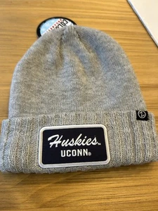 New Zephyr Beanie UConn Huskies Winter Hat Light Gray - Picture 1 of 3