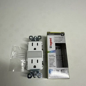 Luz Nocturna LED Radiante Legrand NTL885TR-LACCS 15 Amp Ajustable Nueva - Imagen 1 de 8