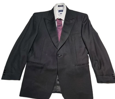 Blazer Abrigo Deportivo Canali Para Hombre 48 Holt Renfrew Negro 2 Botones Bolsillo Pico Italia Foto 1 de 4
