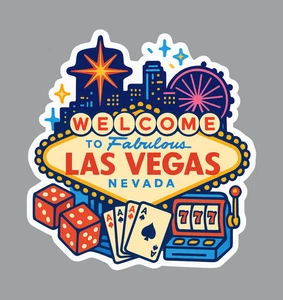 Las Vegas Nevada Kühlschrankmagnet oder Laptop Aufkleber - Bild 1 von 18