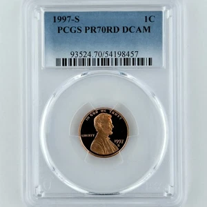 1997 S Lincoln Memorial Cent PR 70 RD DCAM PCGS Top Grade Free Shipping - Picture 1 of 8