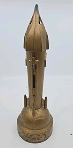 Funktionierende goldene DURO-FORM mechanisches Satelliten-Raketenschiff Bank Atlantikbank WPB - Bild 1 von 10