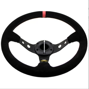 OMP Wildleder Sportlenkrad Modell 14' 350mm Racing Sport schwarz steering wheel# - Bild 1 von 5