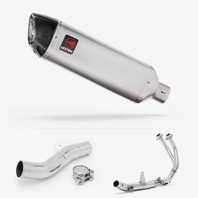 Lextek Stainless Steel VP1 Matt 300mm Exhaust System Silencer Chrome Polished - Image 1 of 4